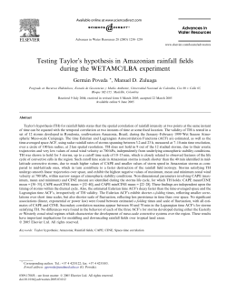 Testing TaylorХs hypothesis in Amazonian rainfall fields