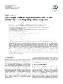 Mesenchymal Stem Cells Regulate the Innate and Adaptive Immune
