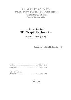 3D graph exploration
