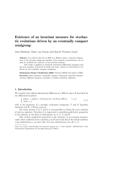 Existence of an invariant measure for stochas