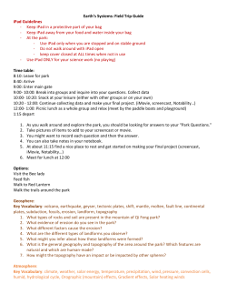 Field Trip Plan-Guiding Questions