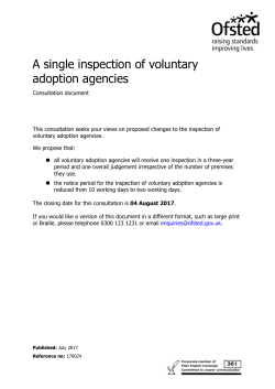Questionnaire for a single inspection of voluntary adoption