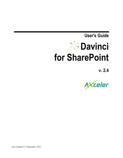 Davinci for SharePoint 2010