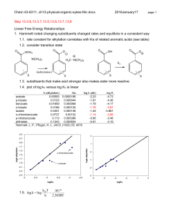 Sykes CH13 Linear Free Energy Relationships