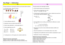 Teaching calculation strategies that lead onto written methods of