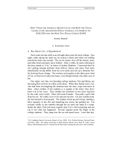 don`t feed the animals queso`s law and how the