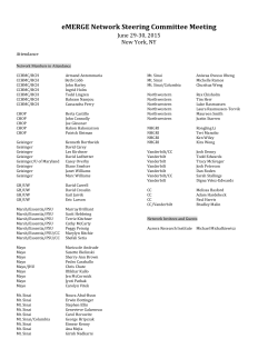 eMERGE Network Steering Committee Meeting