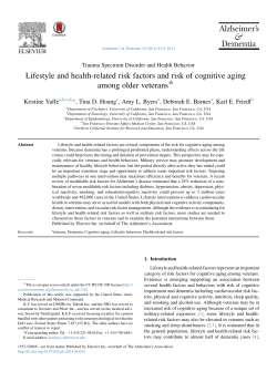 Lifestyle and health-related risk factors and risk of cognitive aging