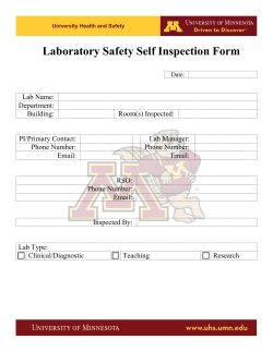 Laboratory Safety Audit Form - the Department of Environmental
