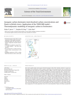 Inorganic carbon dominates total dissolved carbon concentrations