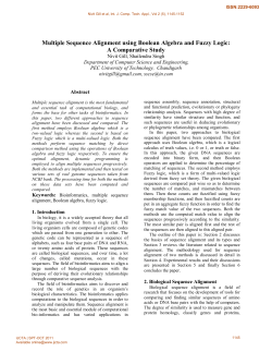 Multiple Sequence Alignment using Boolean Algebra and Fuzzy Logic