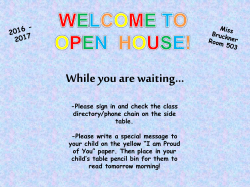 Open House Ppt - Hempfield Area School District