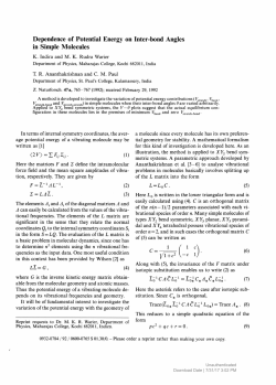 Dependence of Potential Energy on Inter