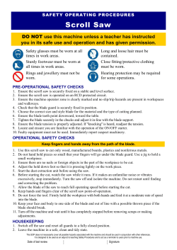 Safety Operating Procedures