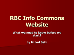 RBC Info Commons Website