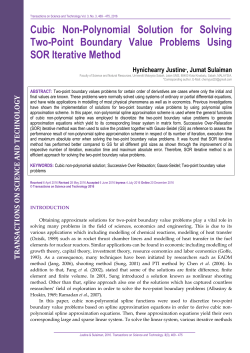 Cubic Non-Polynomial Solution for Solving Two