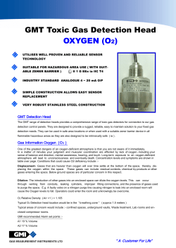 GMT Toxic Gas Detection Head OXYGEN (O2)
