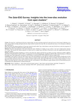 The Gaia-ESO Survey: Insights into the inner