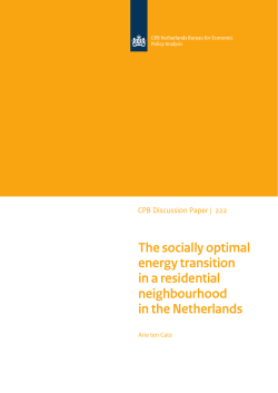 The socially optimal energy transition in a residential