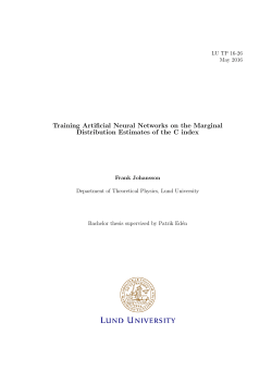 Training Artificial Neural Networks on the Marginal Distribution