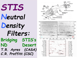 STIS Neutral Density Filters: Bridging STIS`s ND Desert TR Ayres
