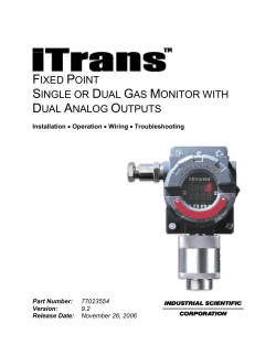 fixed point single or dual gas monitor with dual analog outputs