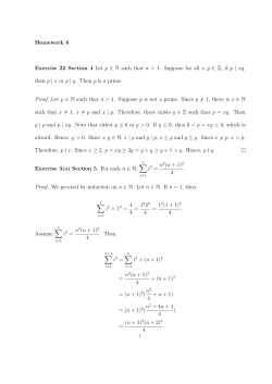 Homework 6 Exercise 22 Section 4 Let p &isin; N such that n > 1
