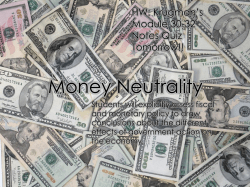 Money Neutrality