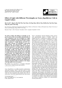 Effect of Light with Different Wavelengths on Nostoc flagelliforme