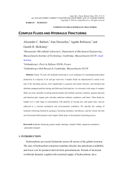 complex fluids and hydraulic fracturing - Non