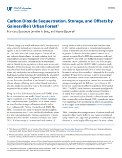 Carbon Dioxide Sequestration, Storage, and Offsets by