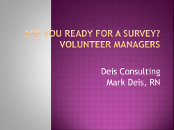Are you Ready for a Survey? - Utah Hospice and Palliative Care