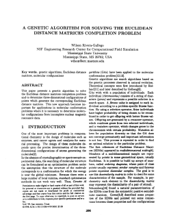 a genetic algorithm for solving the euclidean distance matrices