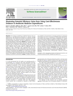 Illustrating Potential Efficiency Gains from Using Cost