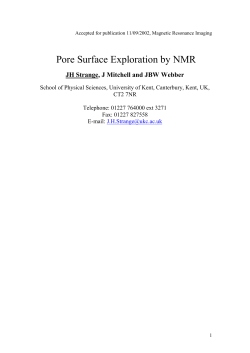 Pore Structure Exploration by NMR