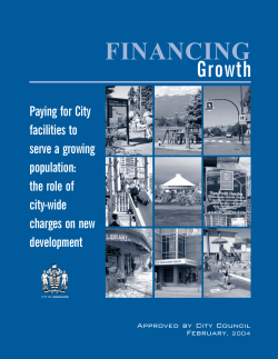 Financing Growth - City of Vancouver
