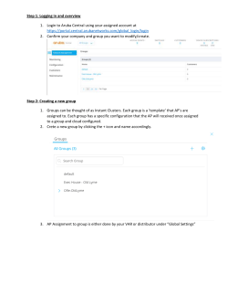 Step 1: Logging in and overview Login to Aruba Central using your