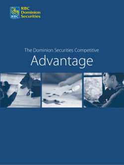 The Dominion Securities Competitive Advantage