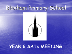 Aims of the meeting - Bloxham Primary School