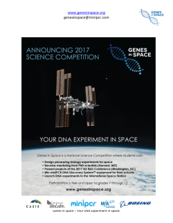 “Genes in Space” in your classroom