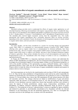 Long-term effect of organic amendments on soil enzymatic activities