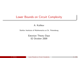Lower Bounds on Circuit Complexity