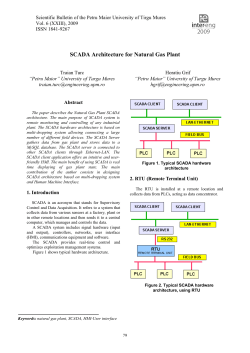 SCADA Architecture for Natural Gas Plant