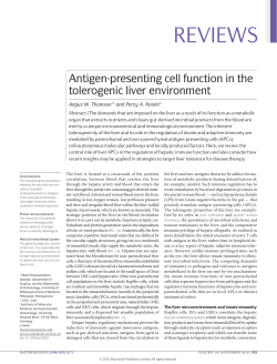 Antigen-presenting cell function in the tolerogenic liver environment