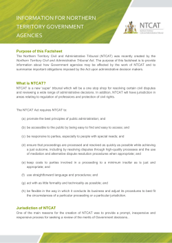 DOCX 1.7 MB - NTCAT - Northern Territory Government