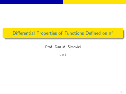 Differential Properties of Functions Defined on Rn
