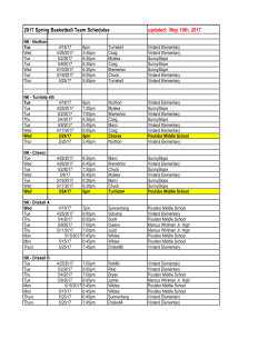 2017 Spring Basketball Team Schedules updated
