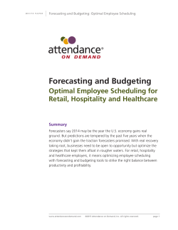 Forecasting and Budgeting: Optimal Employee Scheduling for Retail