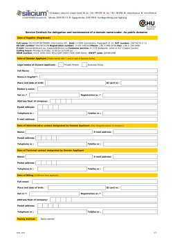Contract for delegation of .hu domain