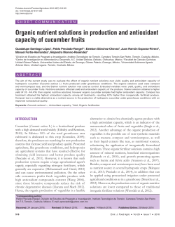 Organic nutrient solutions in production and